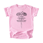 November Girl Birth Flowers (Line Art) Tee - Kids