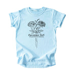 November Girl Birth Flowers (Line Art) Tee - Kids