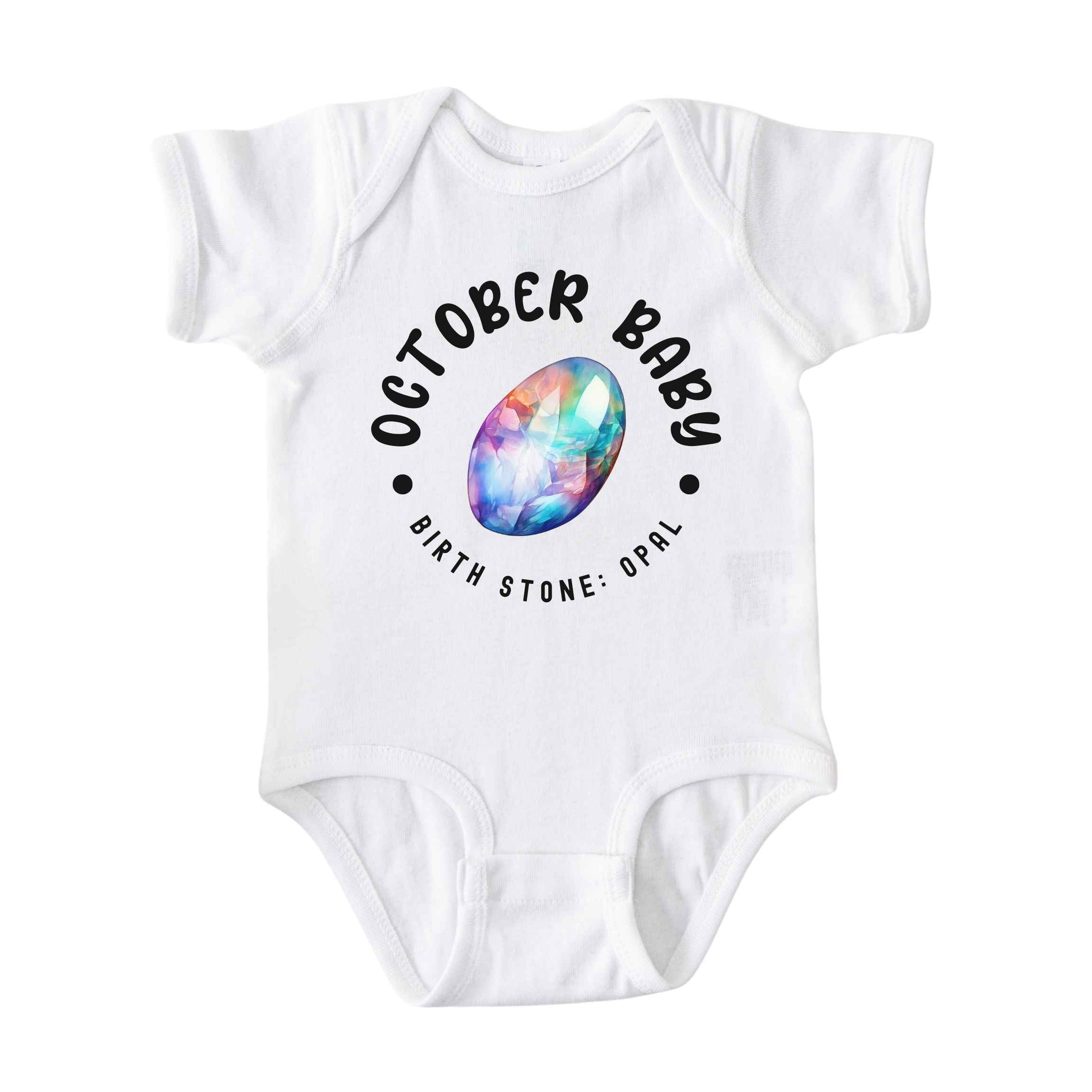 October Baby Birth Stone Bodysuit