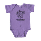 October Baby Birth Flowers (Line Art) Bodysuit