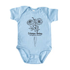 October Baby Birth Flowers (Line Art) Bodysuit