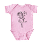 October Baby Birth Flowers (Line Art) Bodysuit