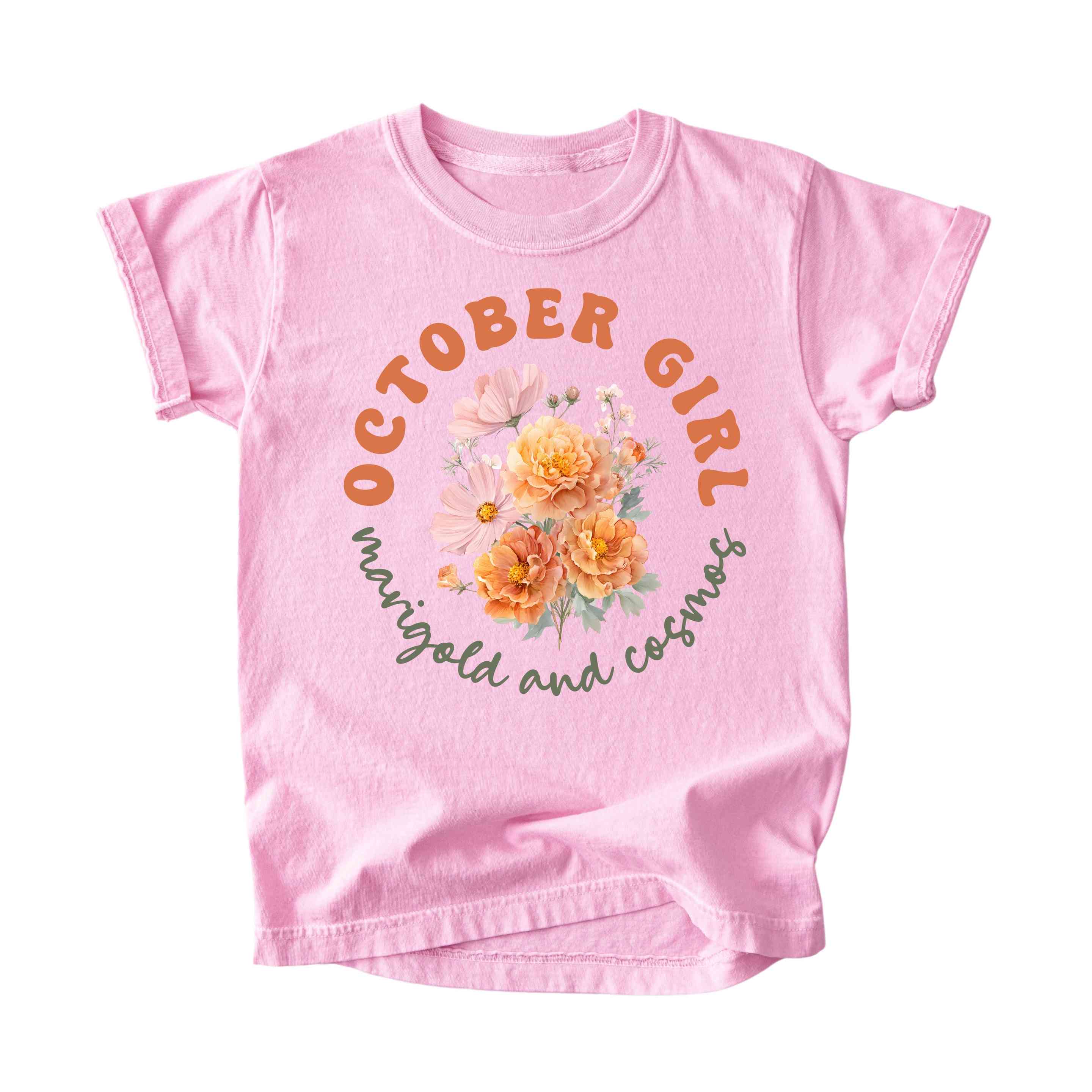 October Girl Birth Flowers (Bouquet) Tee - Kids