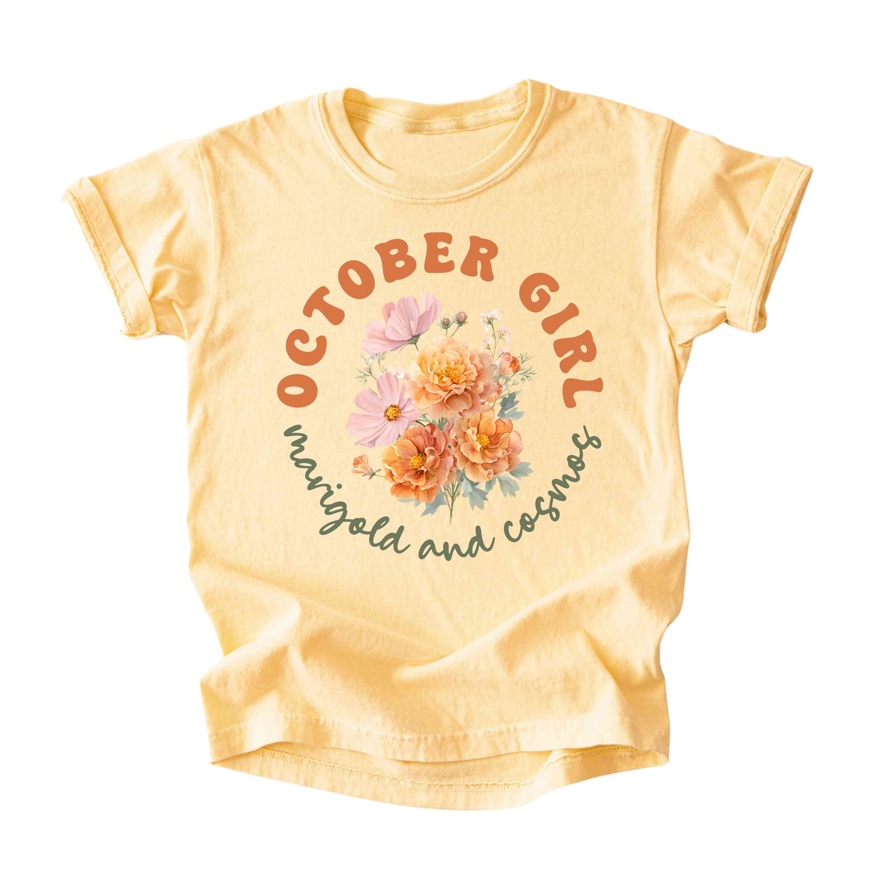 October Girl Birth Flowers (Bouquet) Tee - Kids