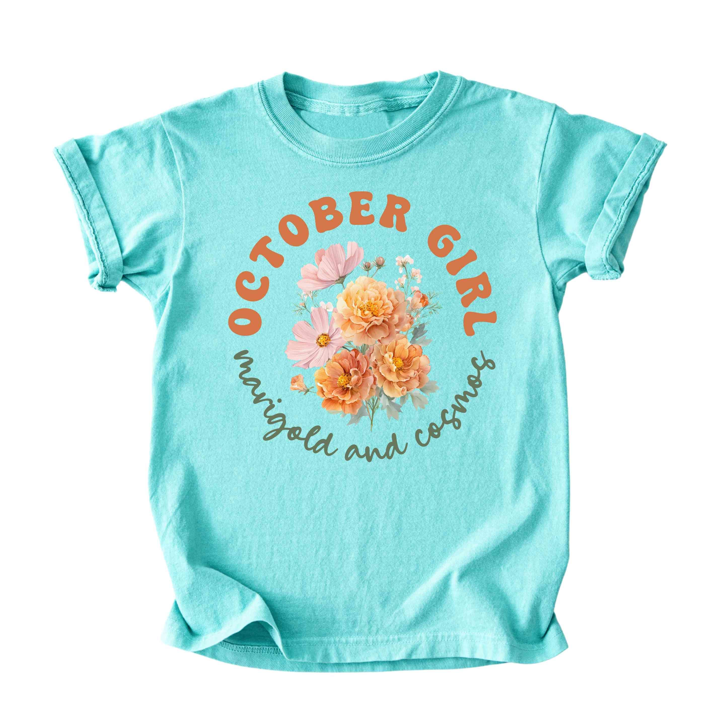October Girl Birth Flowers (Bouquet) Tee - Kids