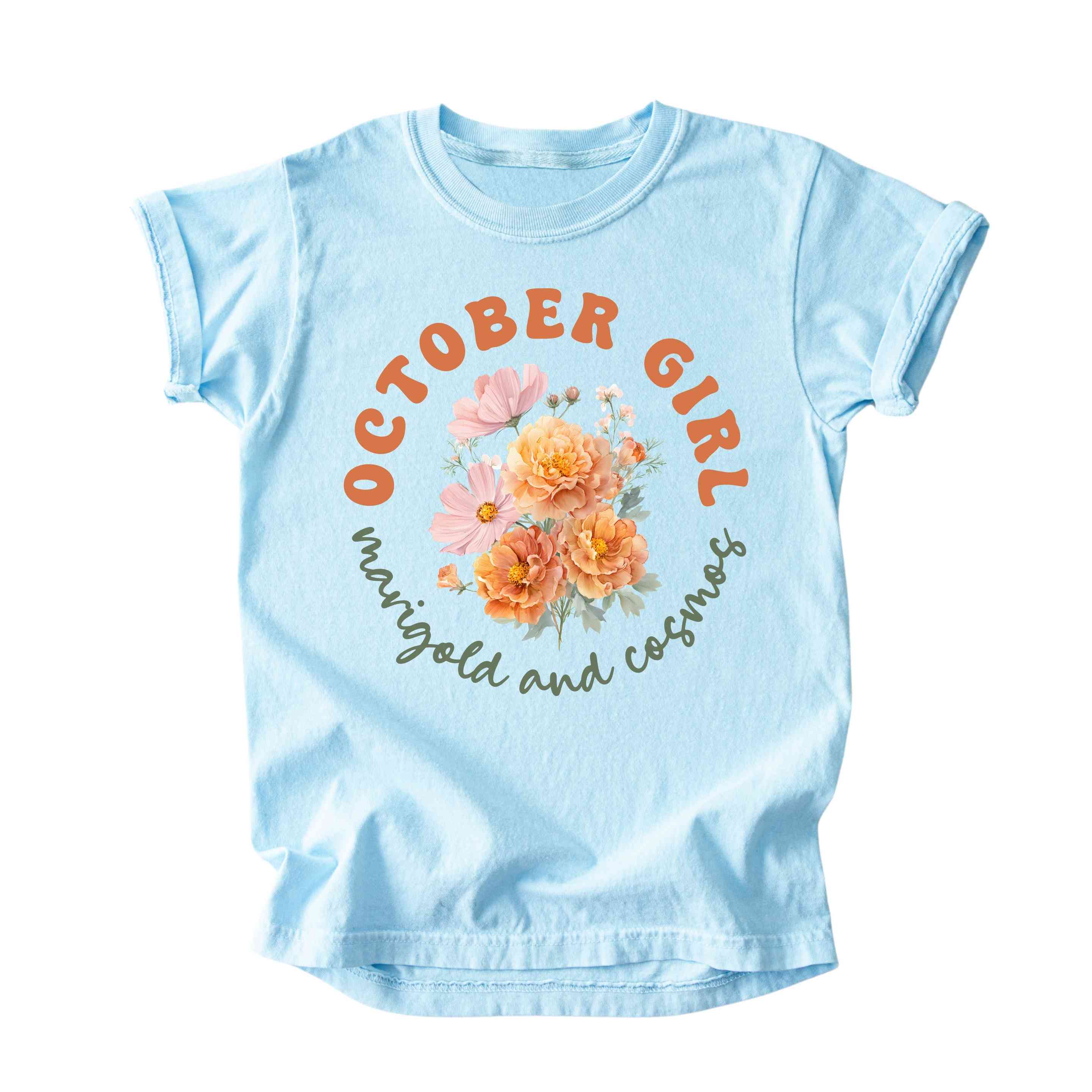 October Girl Birth Flowers (Bouquet) Tee - Kids