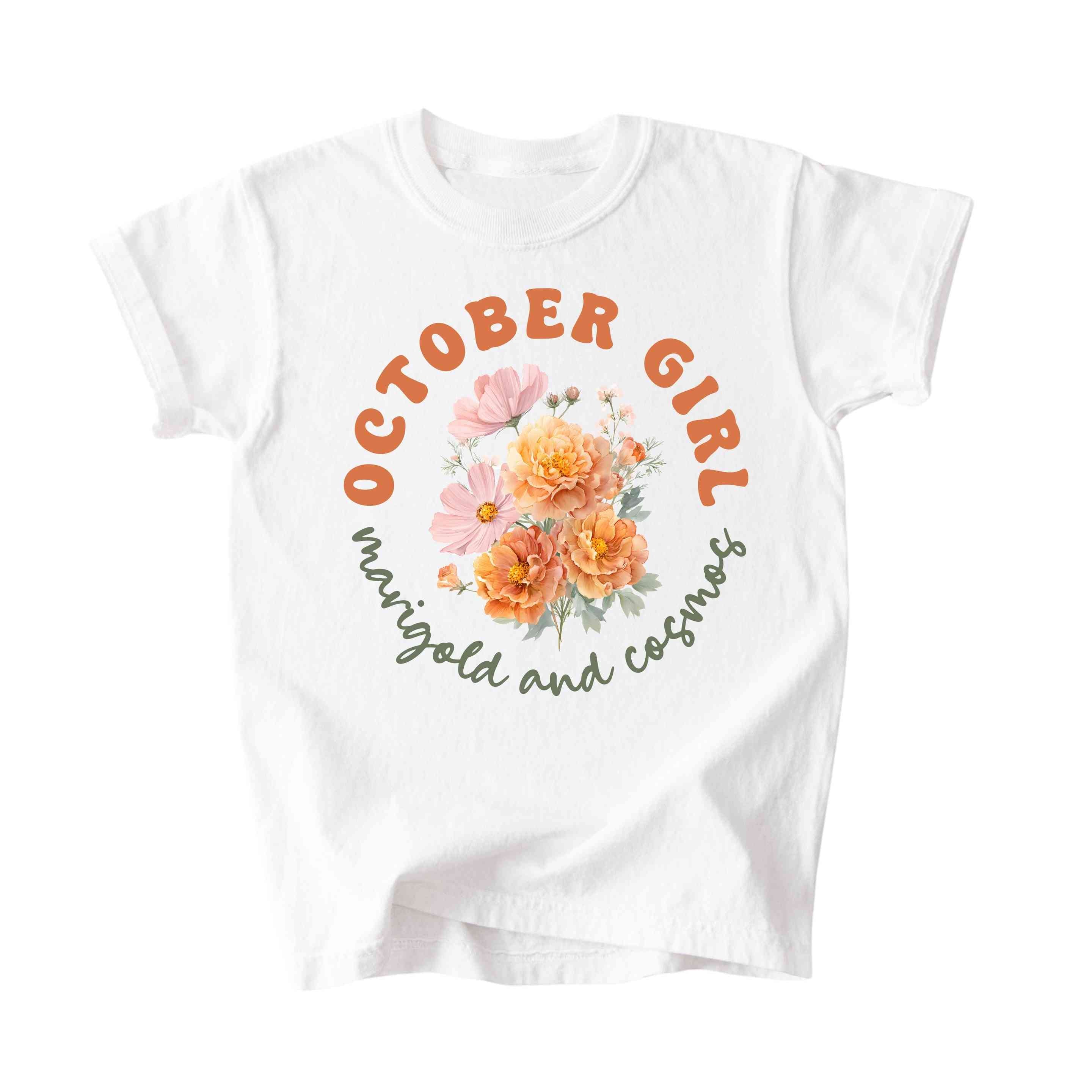 October Girl Birth Flowers (Bouquet) Tee - Kids