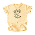 October Girl Birth Flowers (Line Art) Tee - Kids