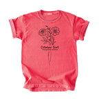October Girl Birth Flowers (Line Art) Tee - Kids