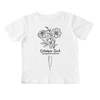 October Girl Birth Flowers (Line Art) Tee - Toddlers