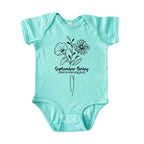 September Baby Birth Flowers (Line Art) Bodysuit