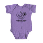 September Baby Birth Flowers (Line Art) Bodysuit