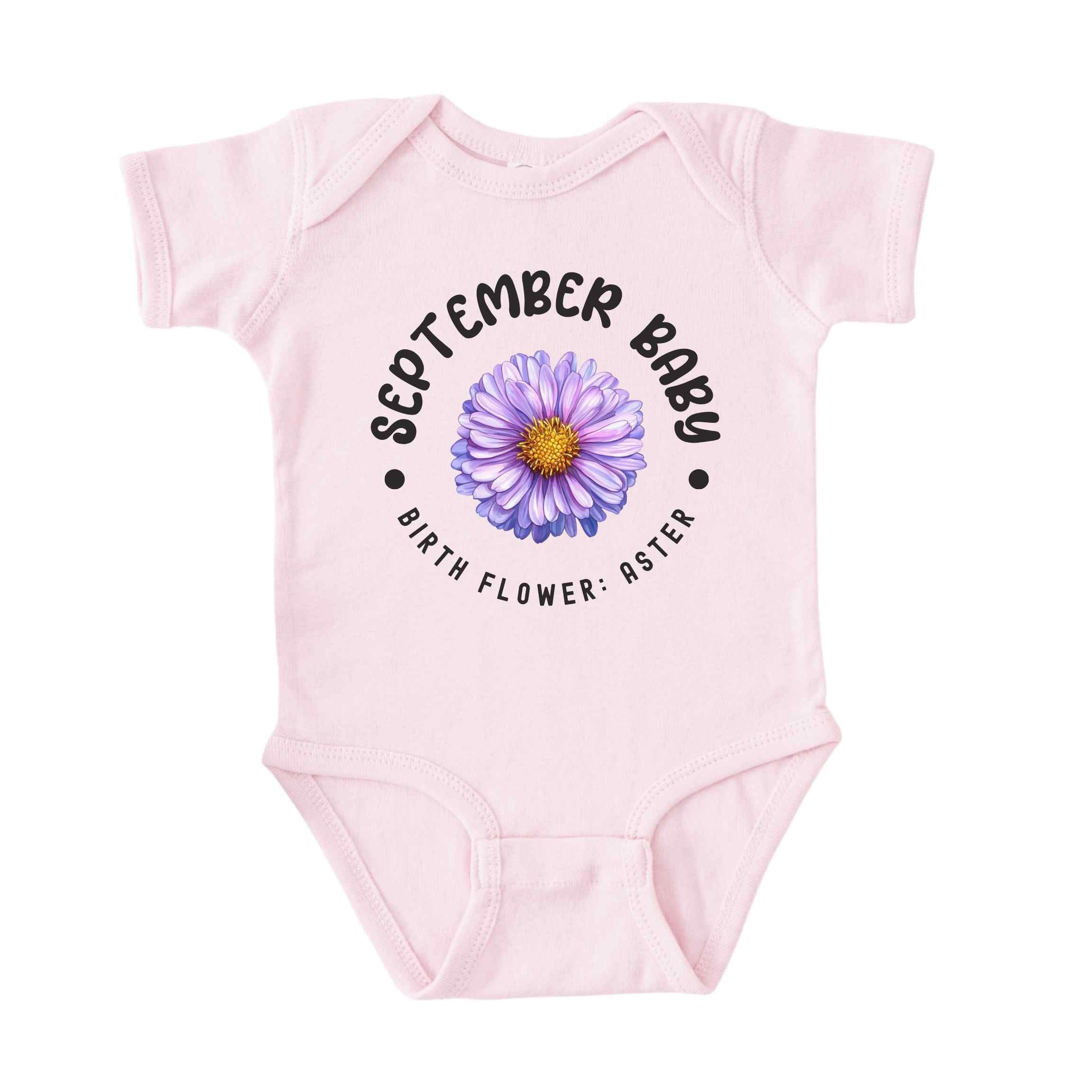 September Baby Main Birth Flower Bodysuit