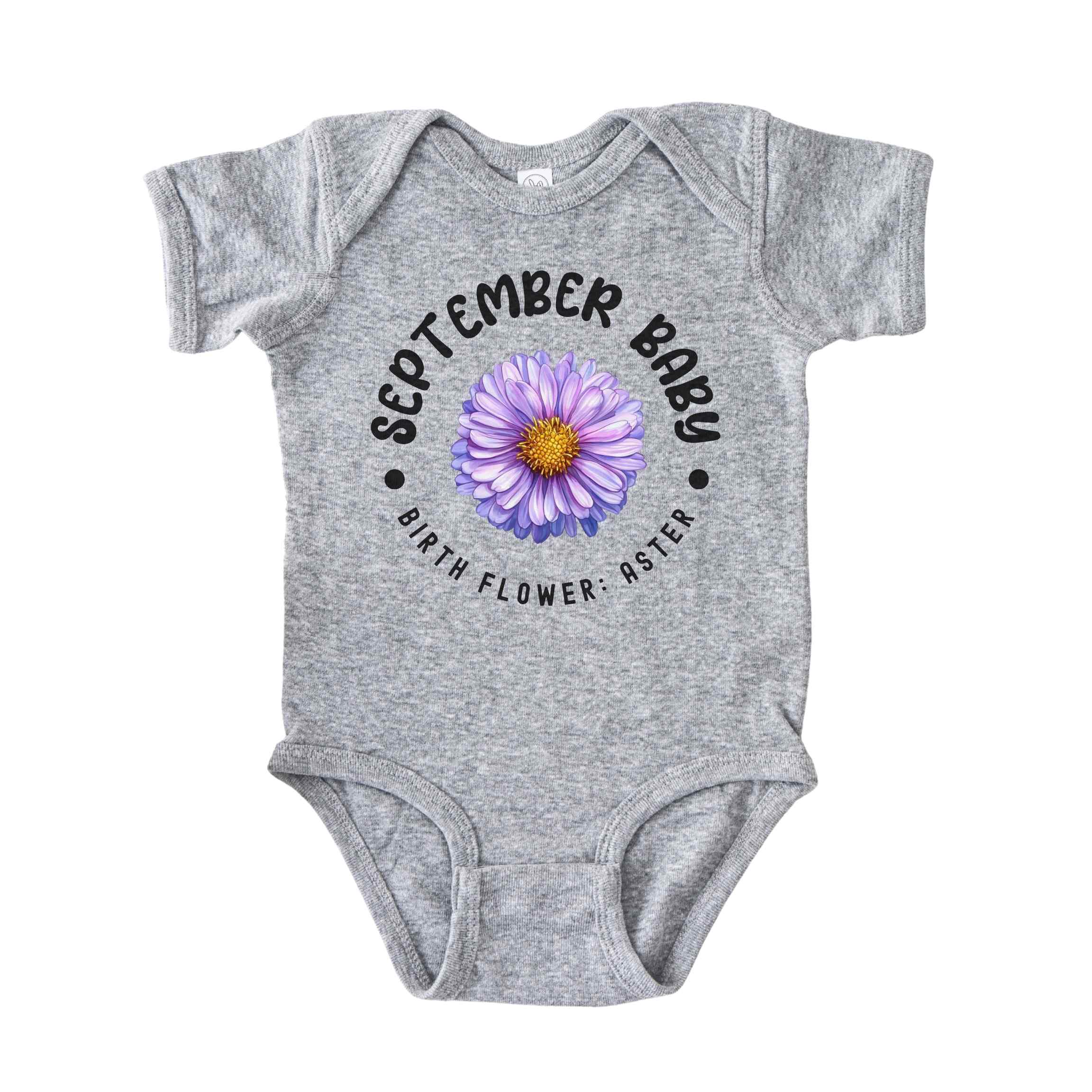 September Baby Main Birth Flower Bodysuit