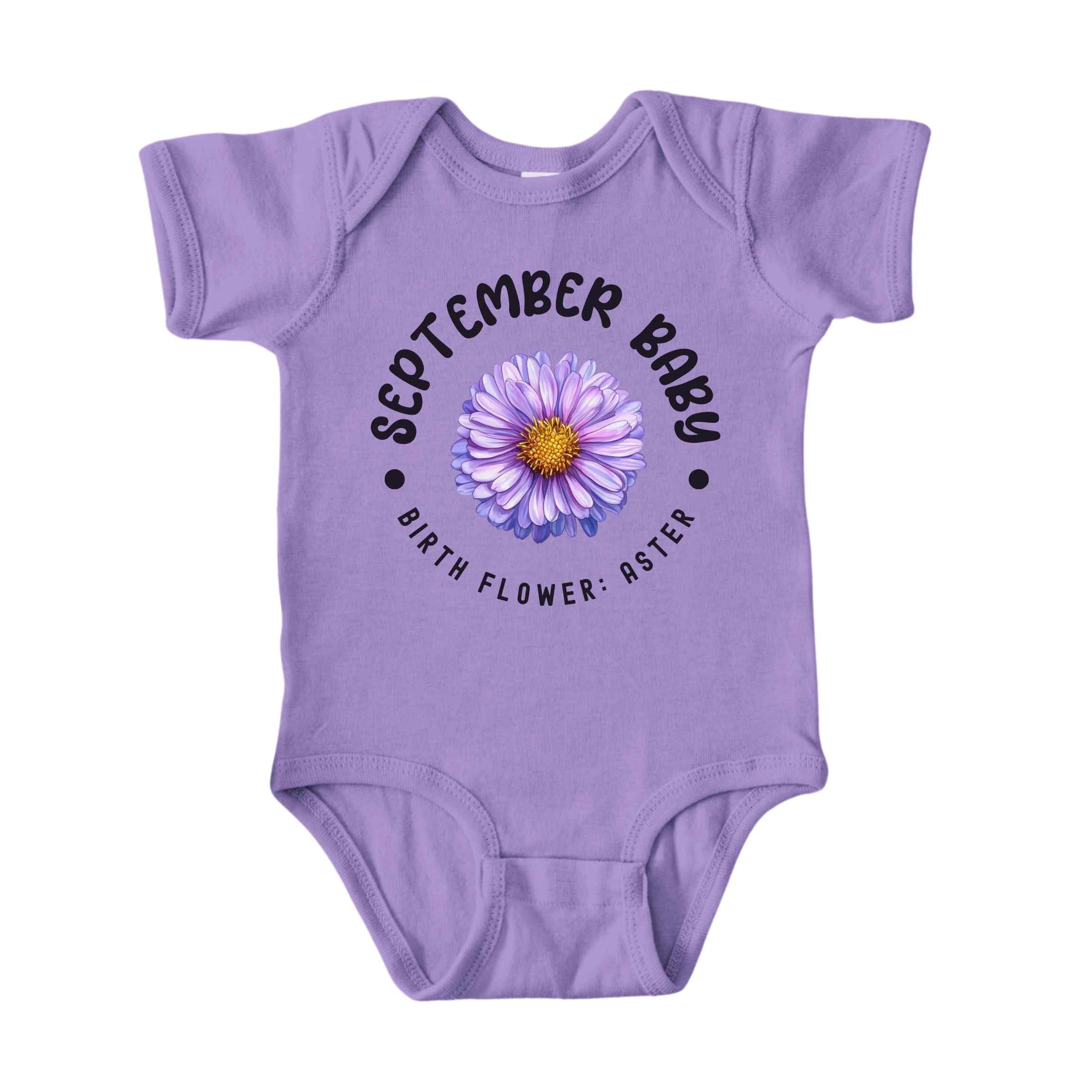 September Baby Main Birth Flower Bodysuit