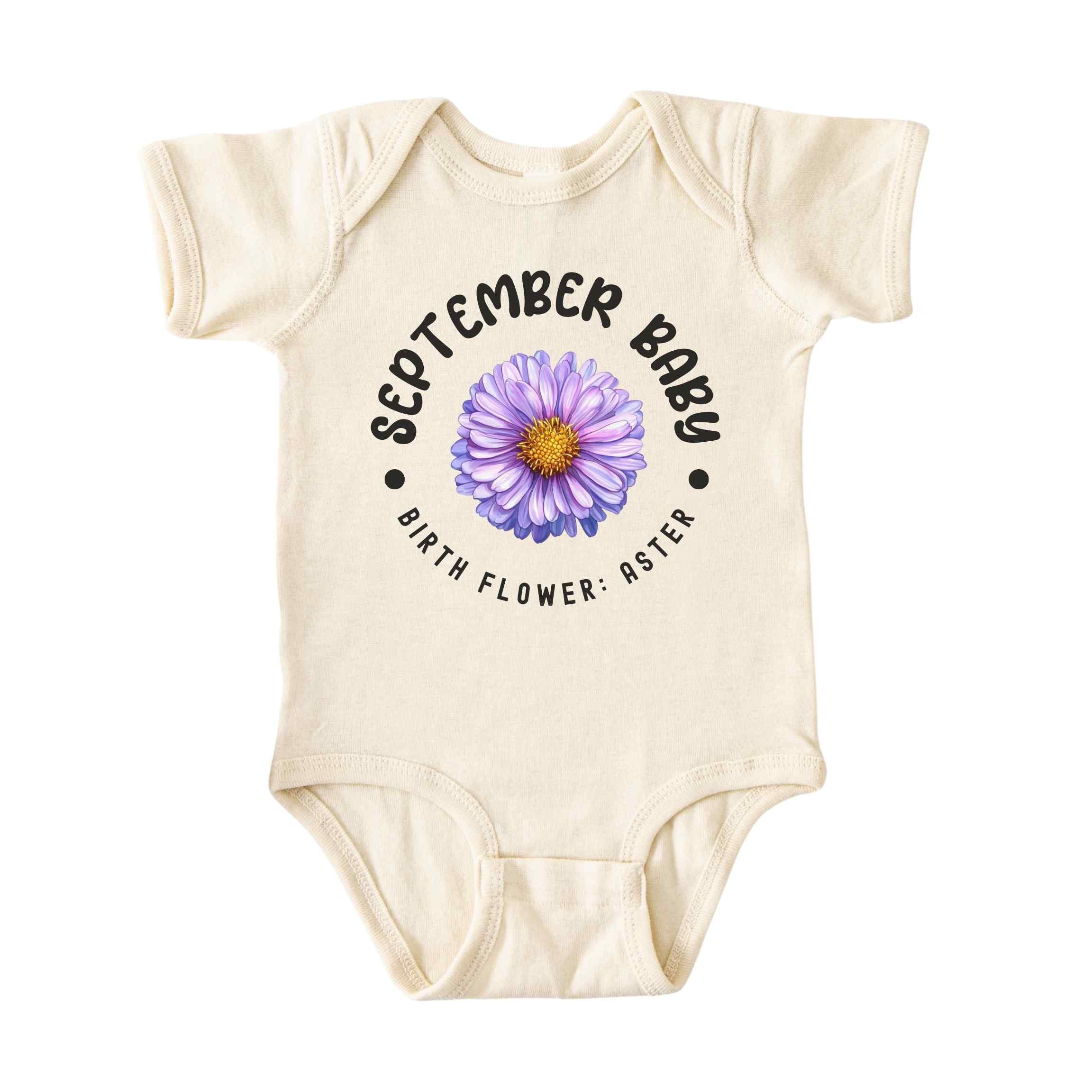 September Baby Main Birth Flower Bodysuit