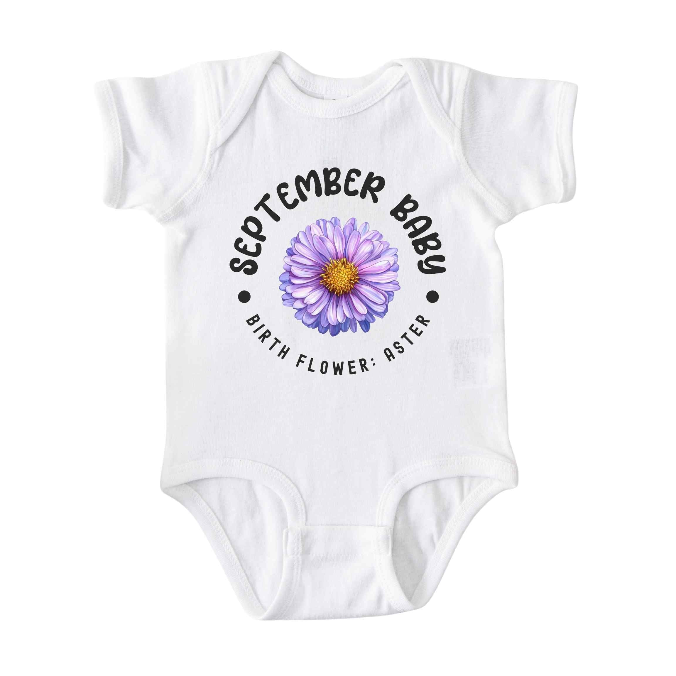 September Baby Main Birth Flower Bodysuit