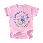 September Girl Birth Flowers (Bouquet) Tee - Kids