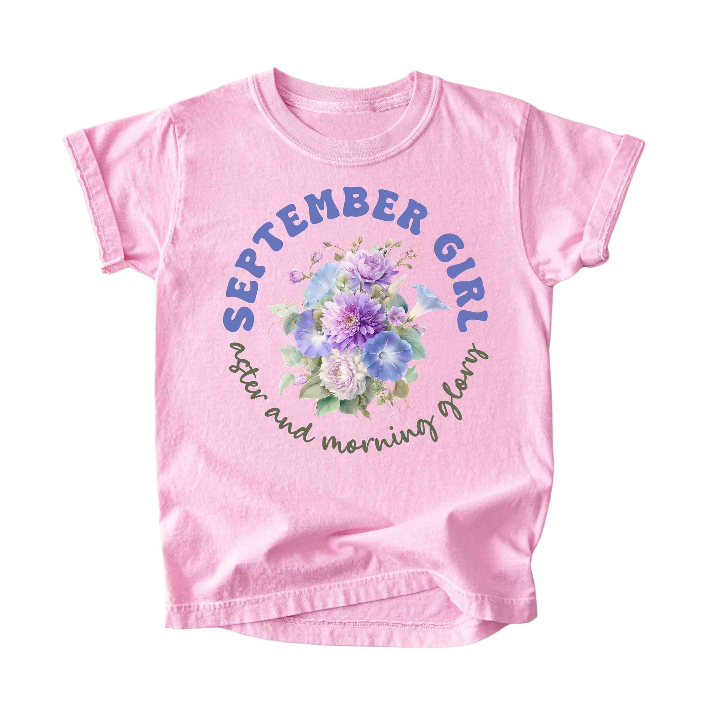 September Girl Birth Flowers (Bouquet) Tee - Kids