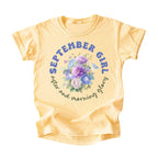 September Girl Birth Flowers (Bouquet) Tee - Kids