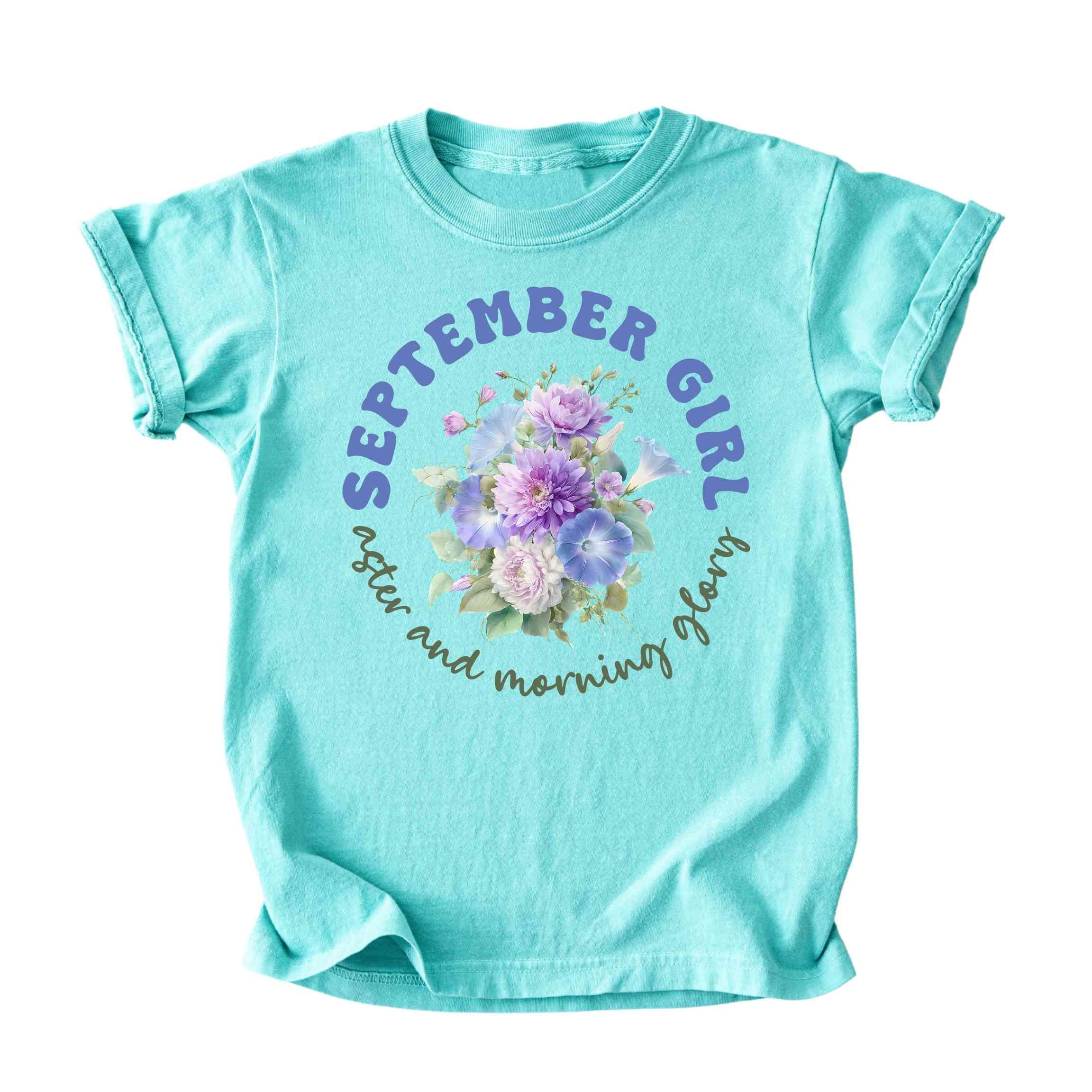 September Girl Birth Flowers (Bouquet) Tee - Kids