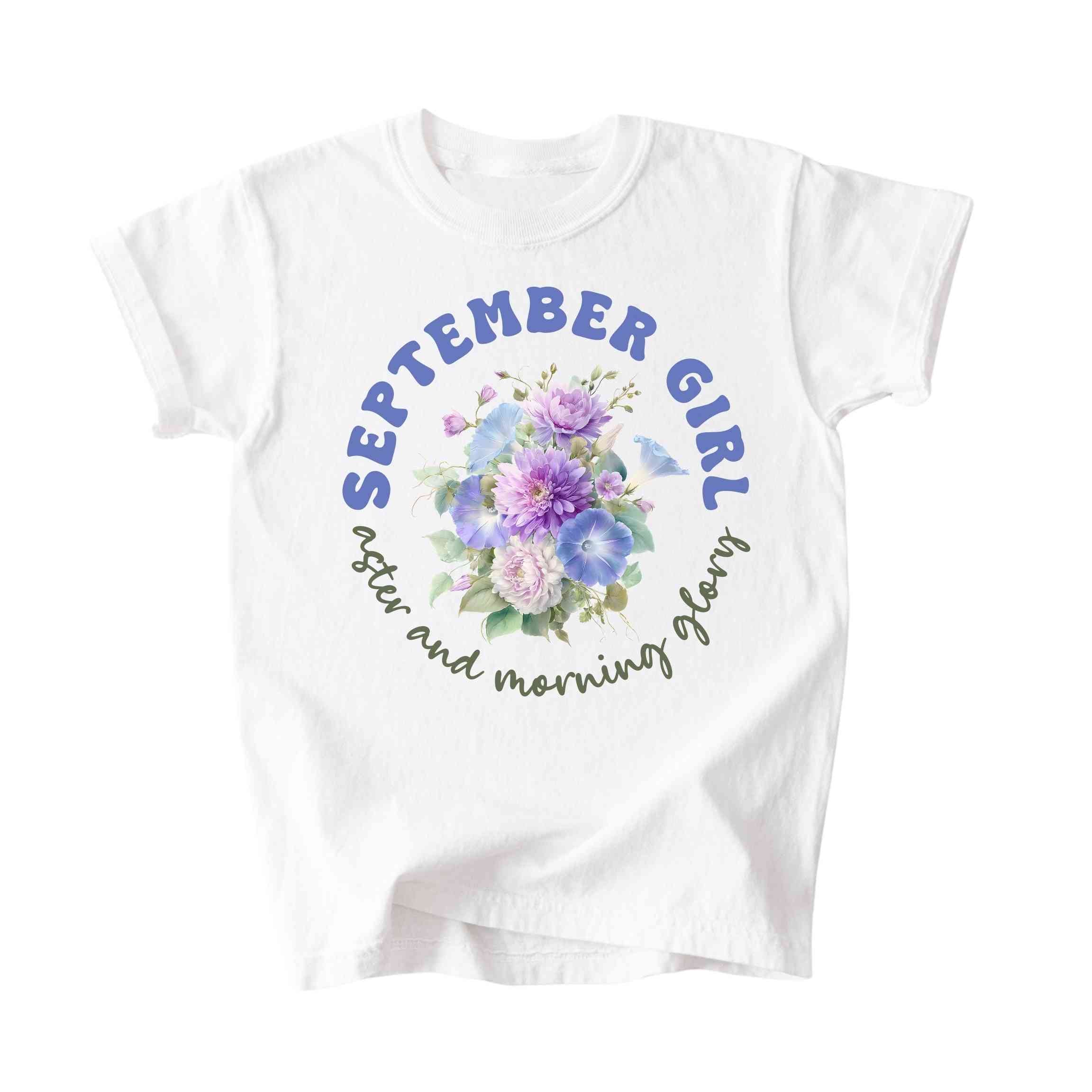 September Girl Birth Flowers (Bouquet) Tee - Kids