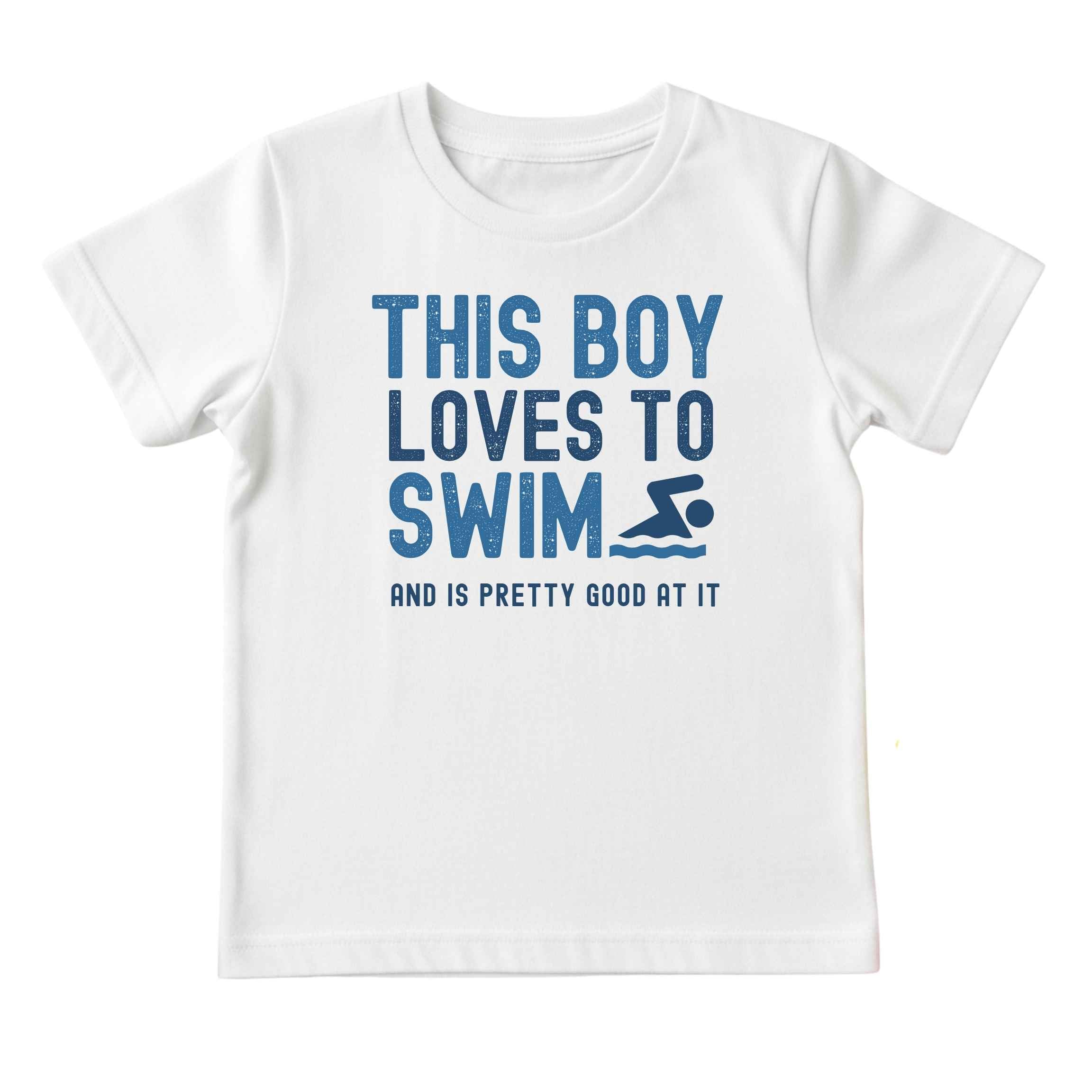 This Boy Loves to Swim Tee