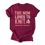 This Mom Loves to Knit Tee